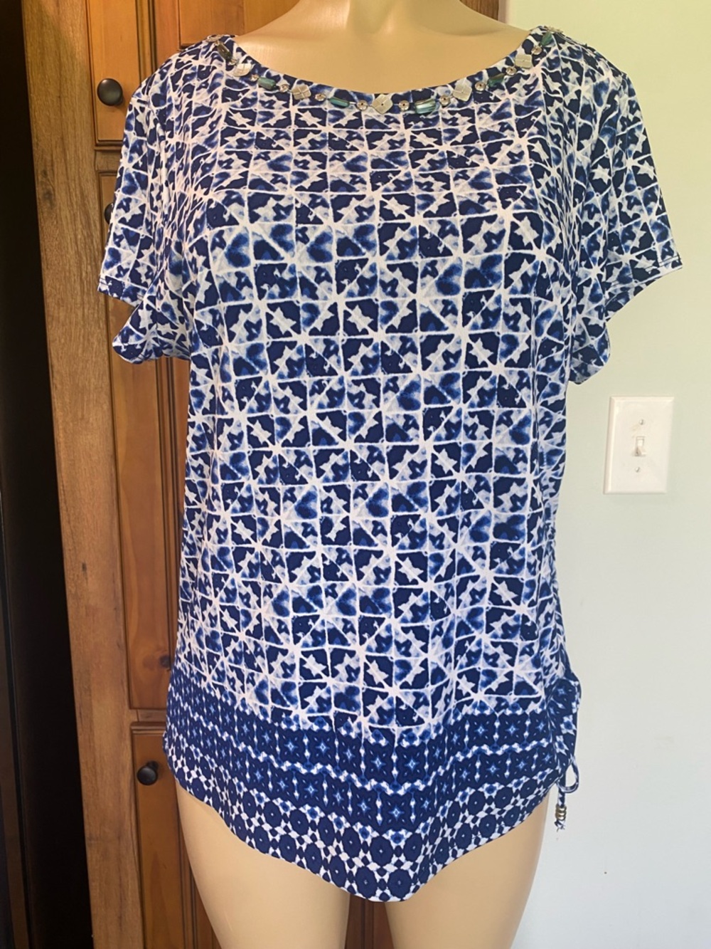 Beachy Boho Short Sleeve Top Shirt - Picture 4 of 5